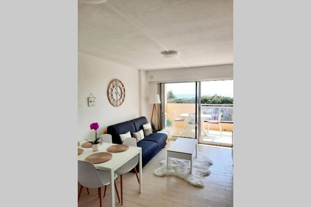 T2 Avec Magnifique Vue Mer, Piscine, Clim, Parking Antibes Exterior foto